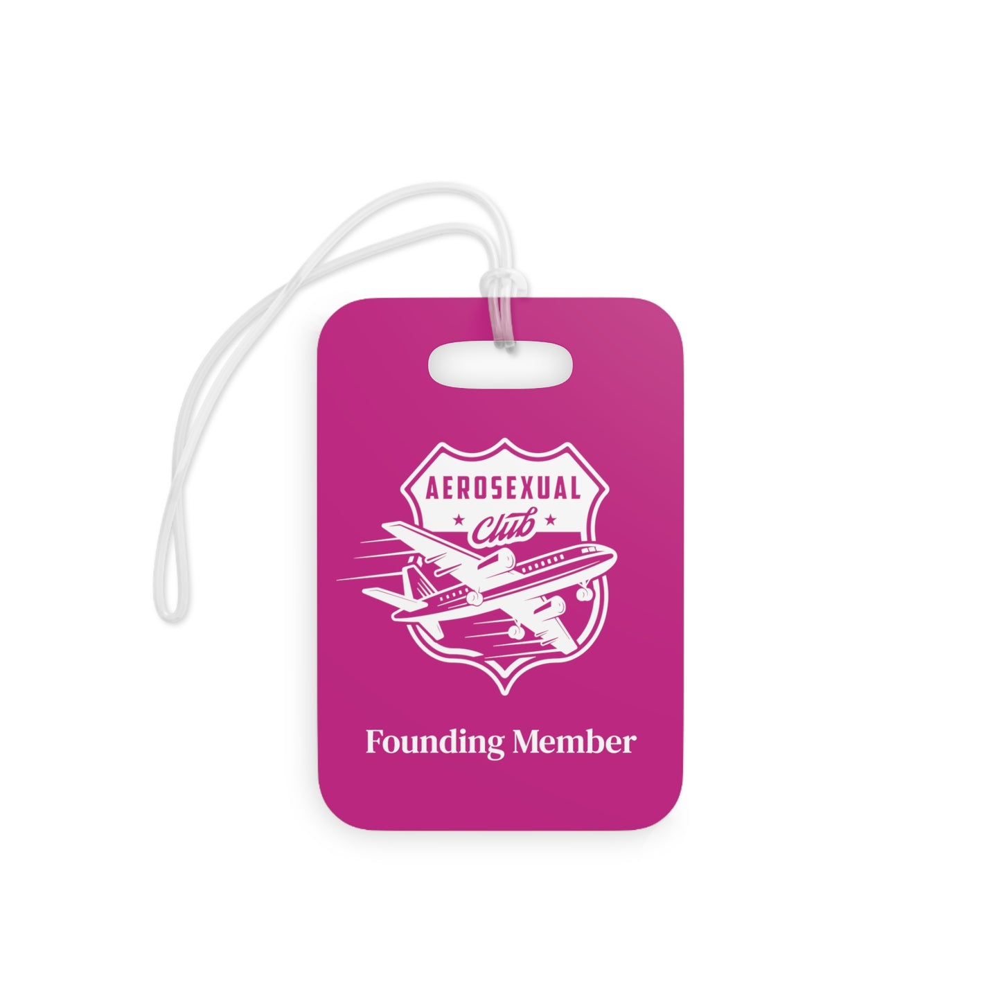 Aerosexual Club Founding Member Luggage Tag Bright Pink (Limited Edition)