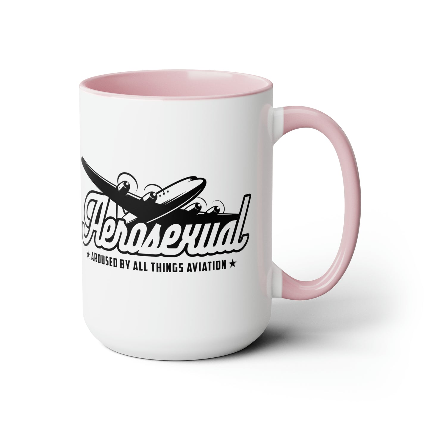 Aerosexual Two-Tone Coffee Mugs, 15oz