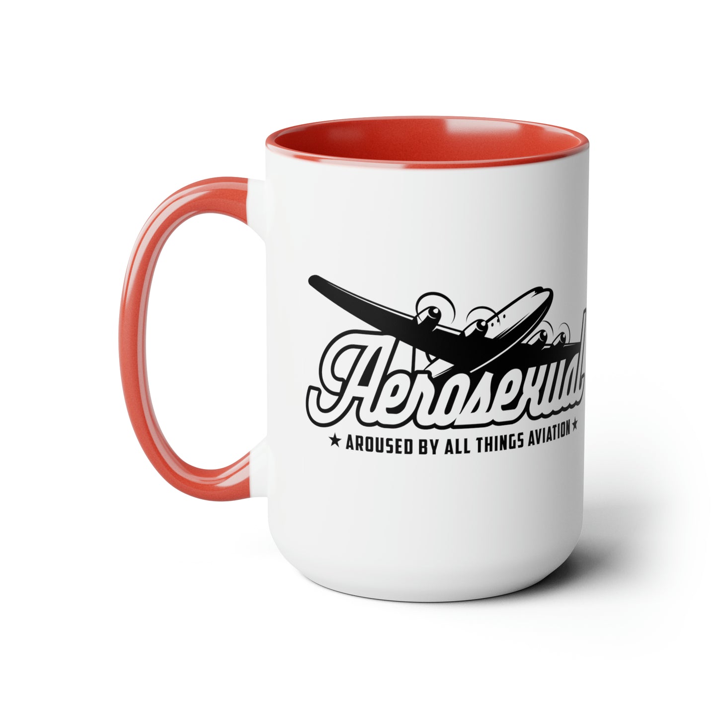 Aerosexual Two-Tone Coffee Mugs, 15oz