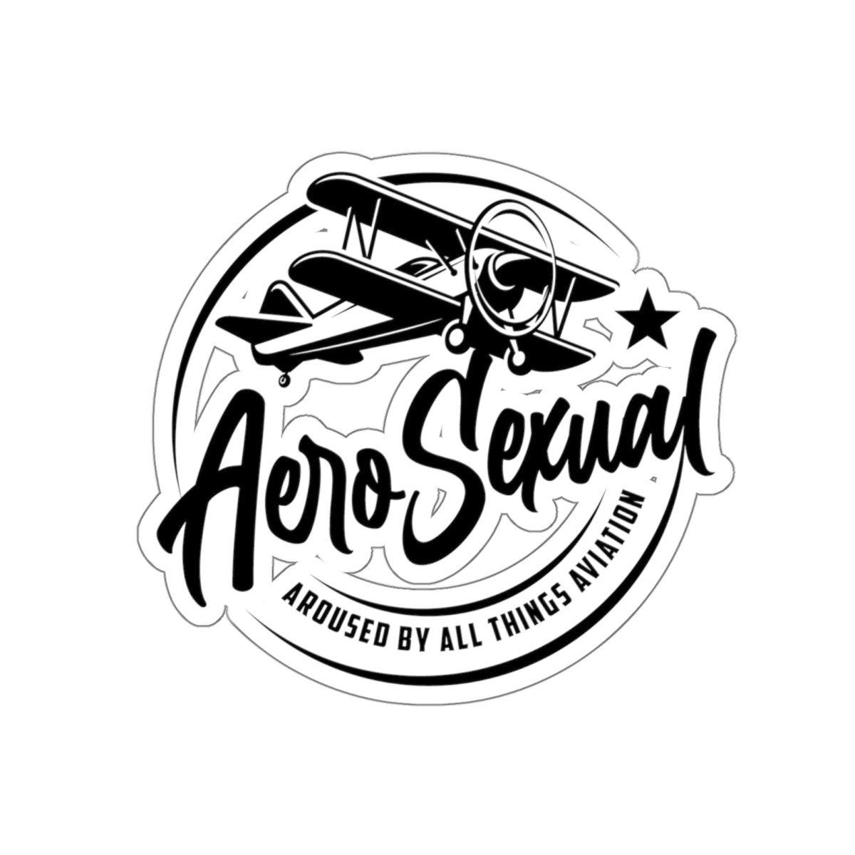 Aerosexual Club Die-Cut Stickers (biplane)