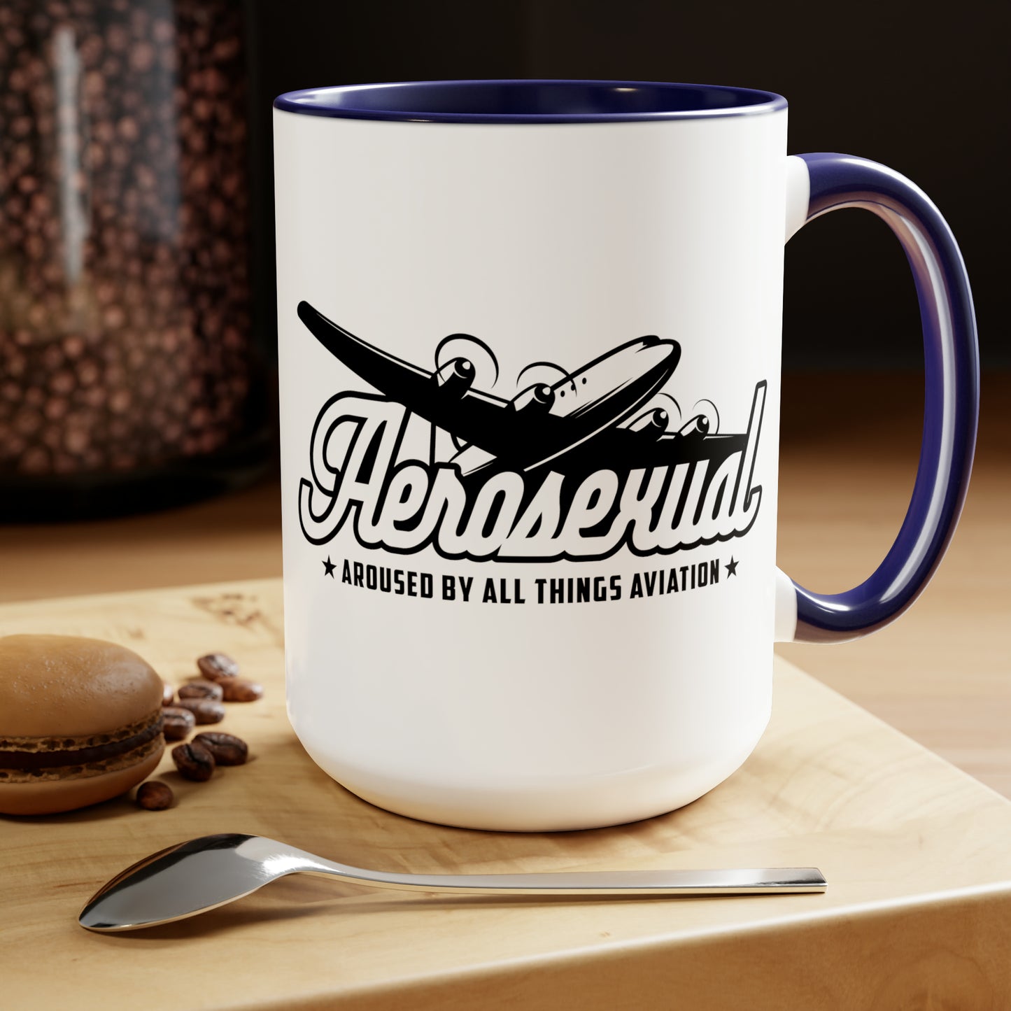 Aerosexual Two-Tone Coffee Mugs, 15oz