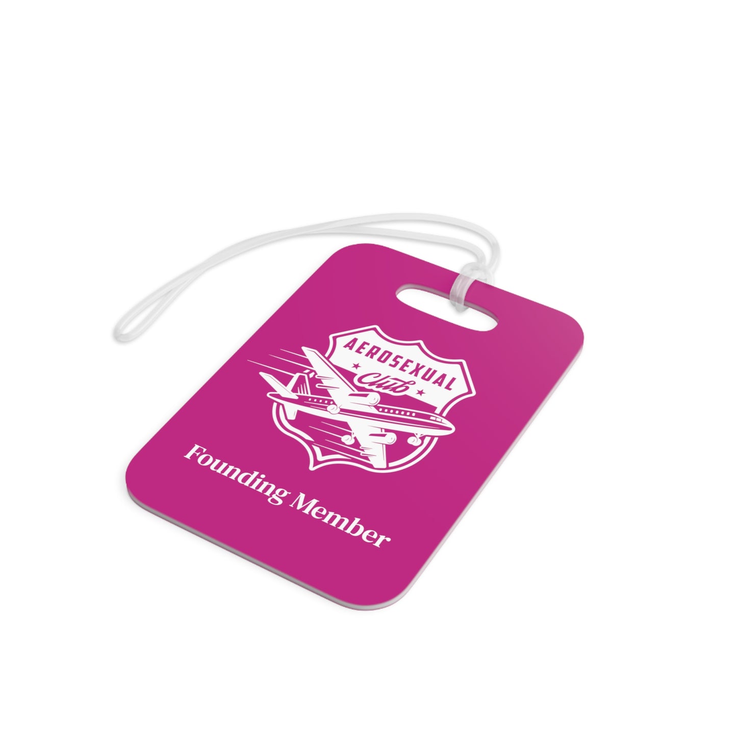 Aerosexual Club Founding Member Luggage Tag Bright Pink (Limited Edition)