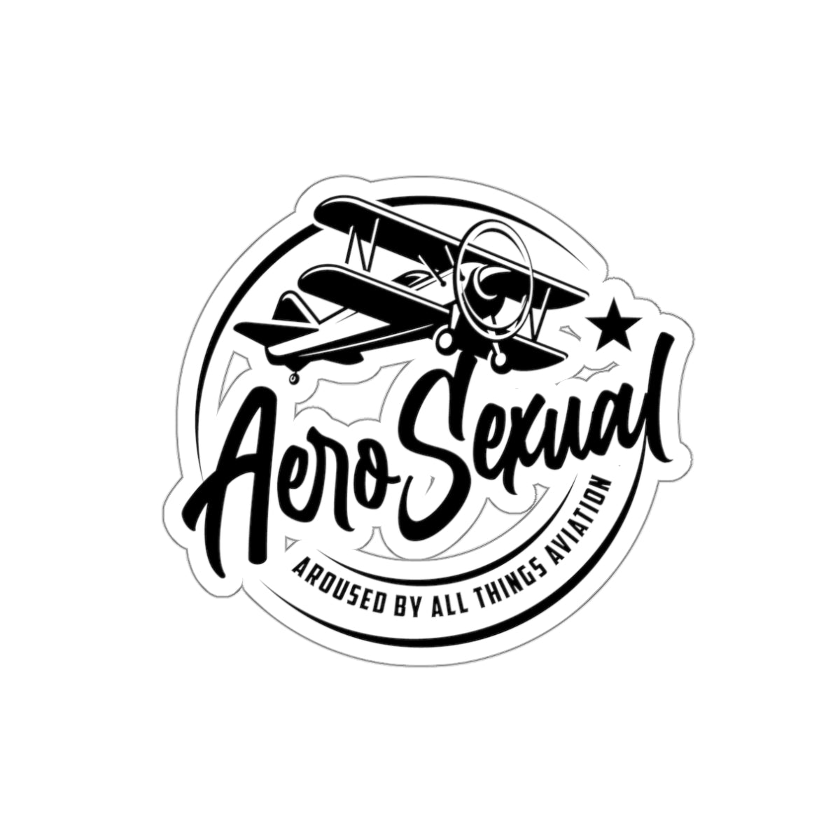 Aerosexual Club Die-Cut Stickers (biplane)